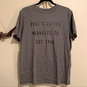 Grey Peet’s Coffee tee